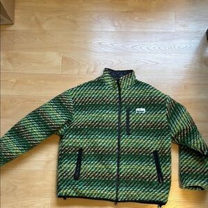 kith boucle mens Green and Yellow Plaid Jacket